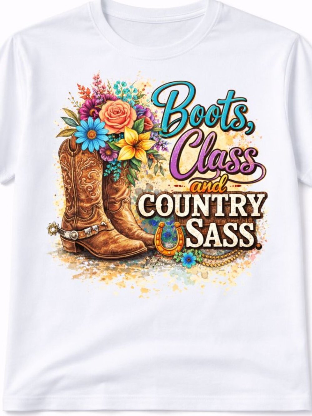Country Sass Western Graphic T Shirt Trendy Boutique Style Tee Womens White Tops